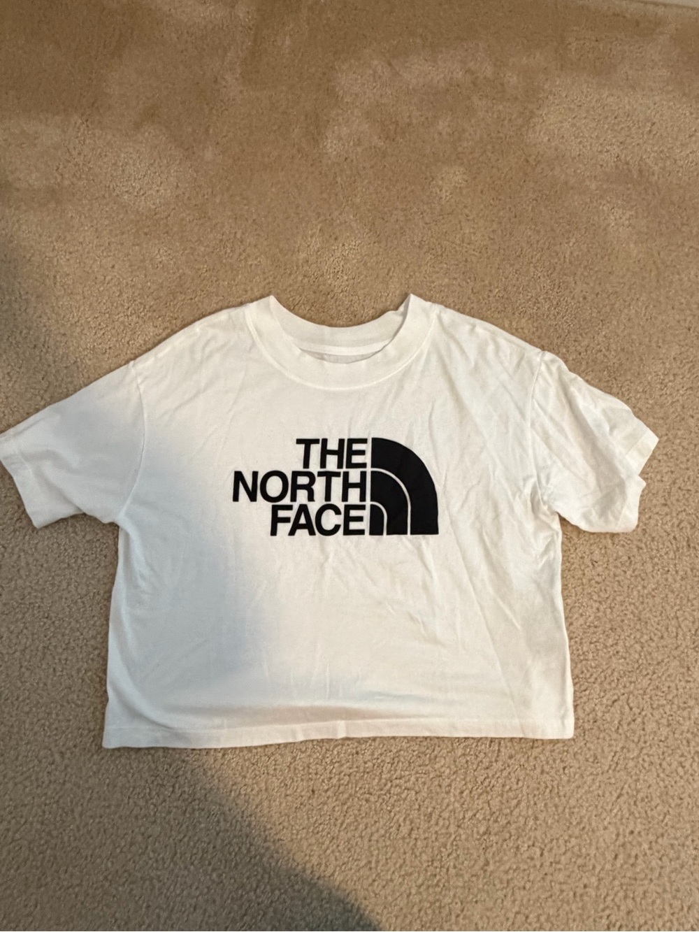 The North Face White Tee with Black Logo  Short Sleeve